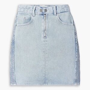NWT!! ISABEL MARANT / XS / 34 
Vabelia Shirred Denim Mini Skirt In Light Denim